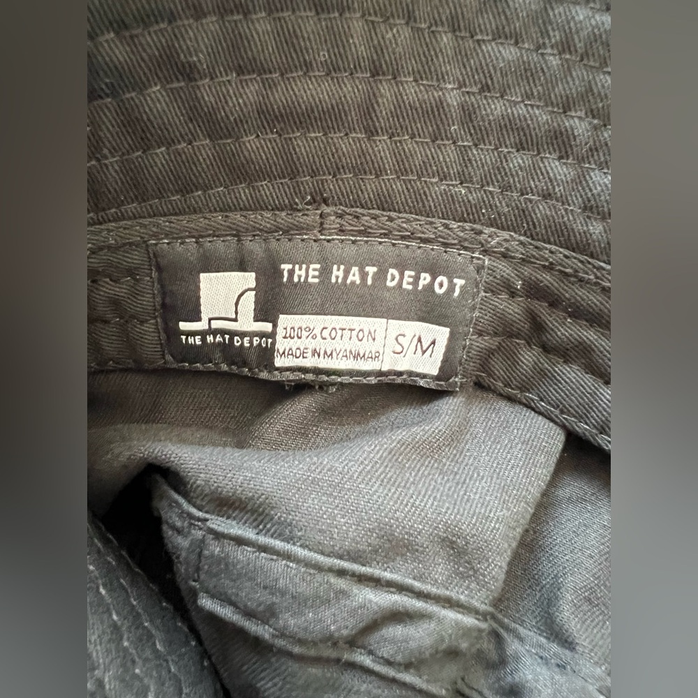 NWT The Hat Depot Classic Cotton Black Bucket Hat S/M - Picture 9 of 9
